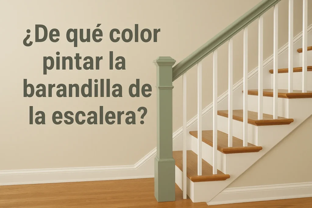 ¿De qué color pintar la barandilla de la escalera?