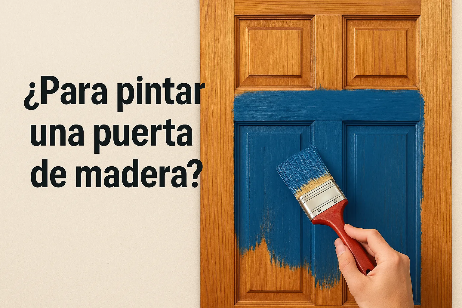 ¿Para pintar una puerta de madera?